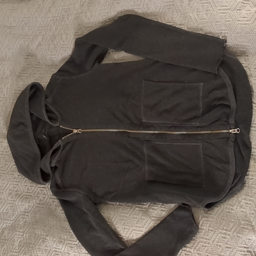 ATM Gray Zip-Up Hoodie